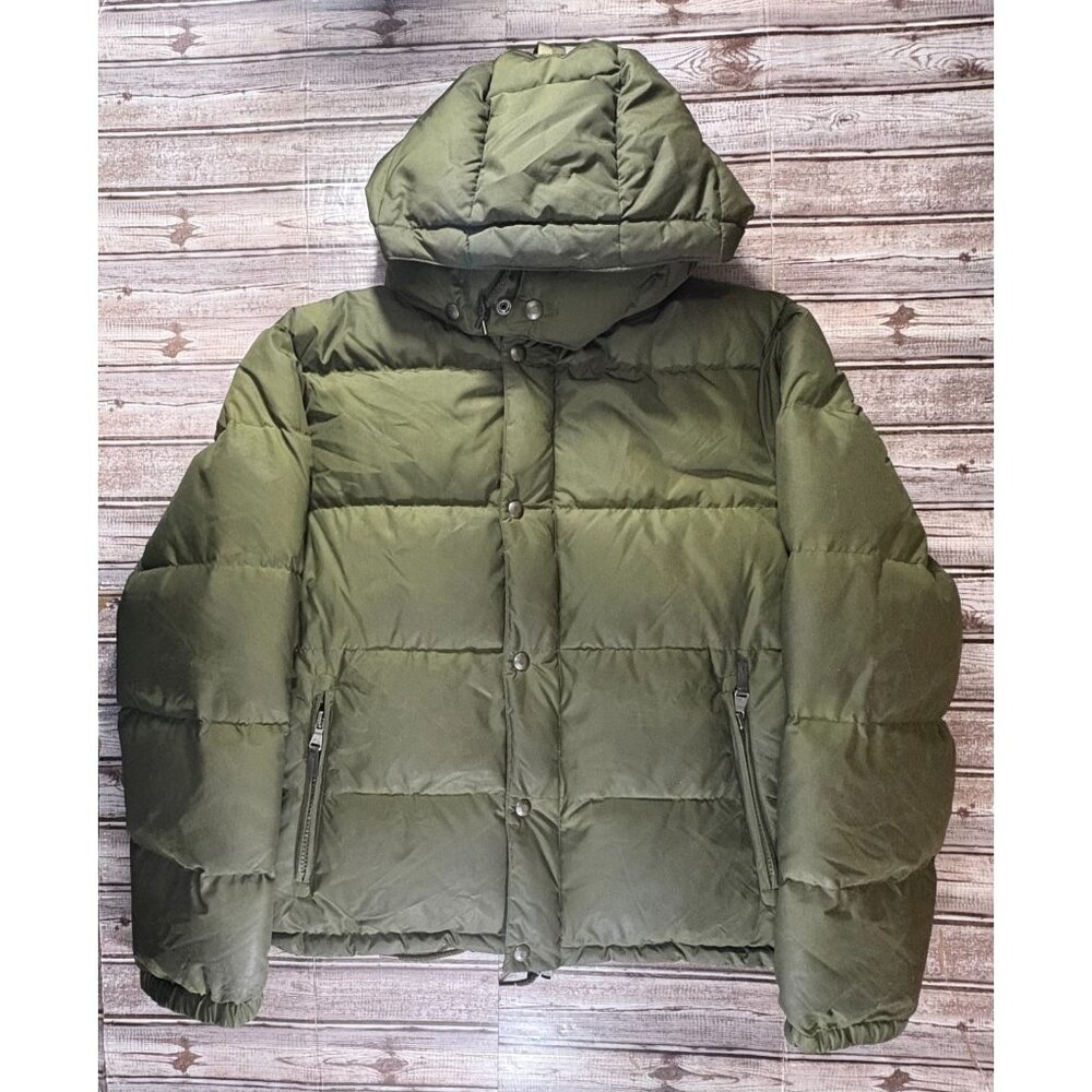 Polo Ralph Lauren Hooded Down Puffer Jacket Coat size L color army Green